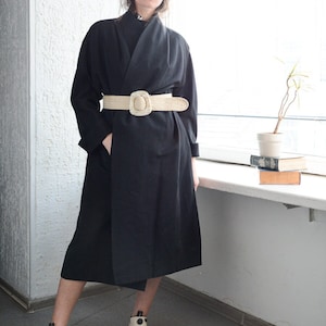 Vintage 70&#39;s Authentic Kimono Style Belted Coat