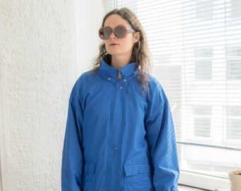 Vintage 80's Parka Coat In Blue