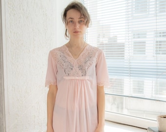 Vintage 80's Pink Midi Nightgown