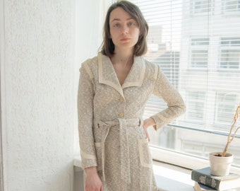 Vintage 60's Beige Knitted HANS Metzen Coat