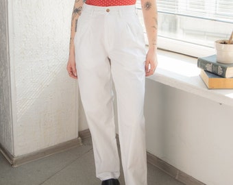 Vintage 80's White Cotton MEXX Trousers