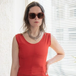 Vintage 80&#39;s Red Mini Dress/Top