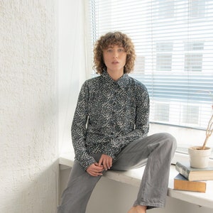 Vintage 80's Animal Pattern Blouse