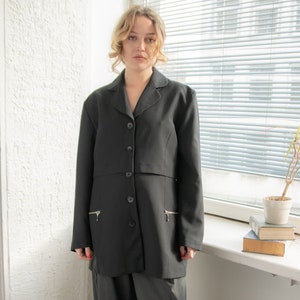 Vintage 80's Black Long Fit Jacket