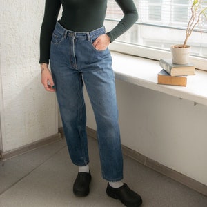 Vintage 80's Blue Straight Cotton Jeans image 1