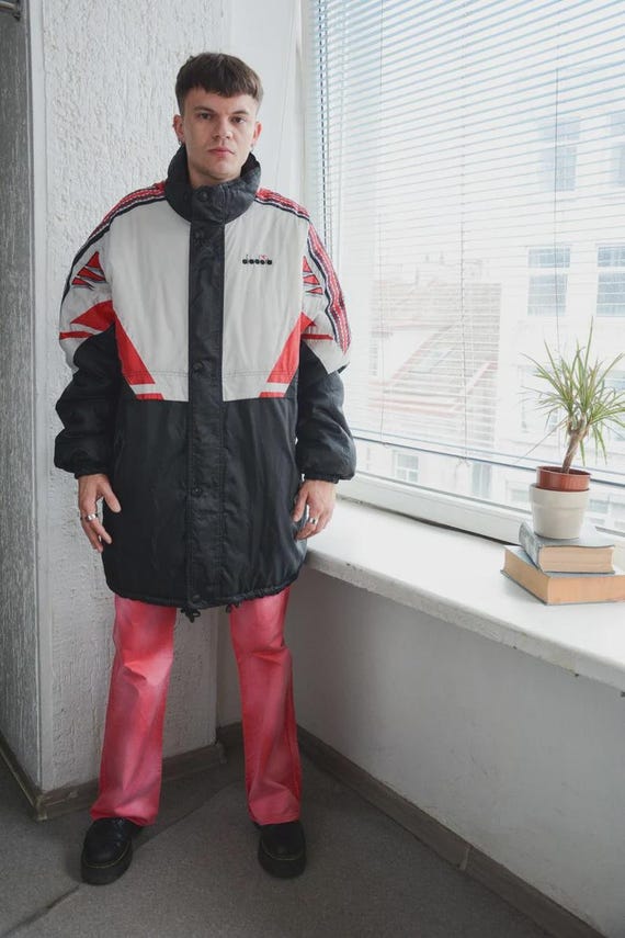 Vintage Y2K Multicolour DIADORA Coat - Etsy