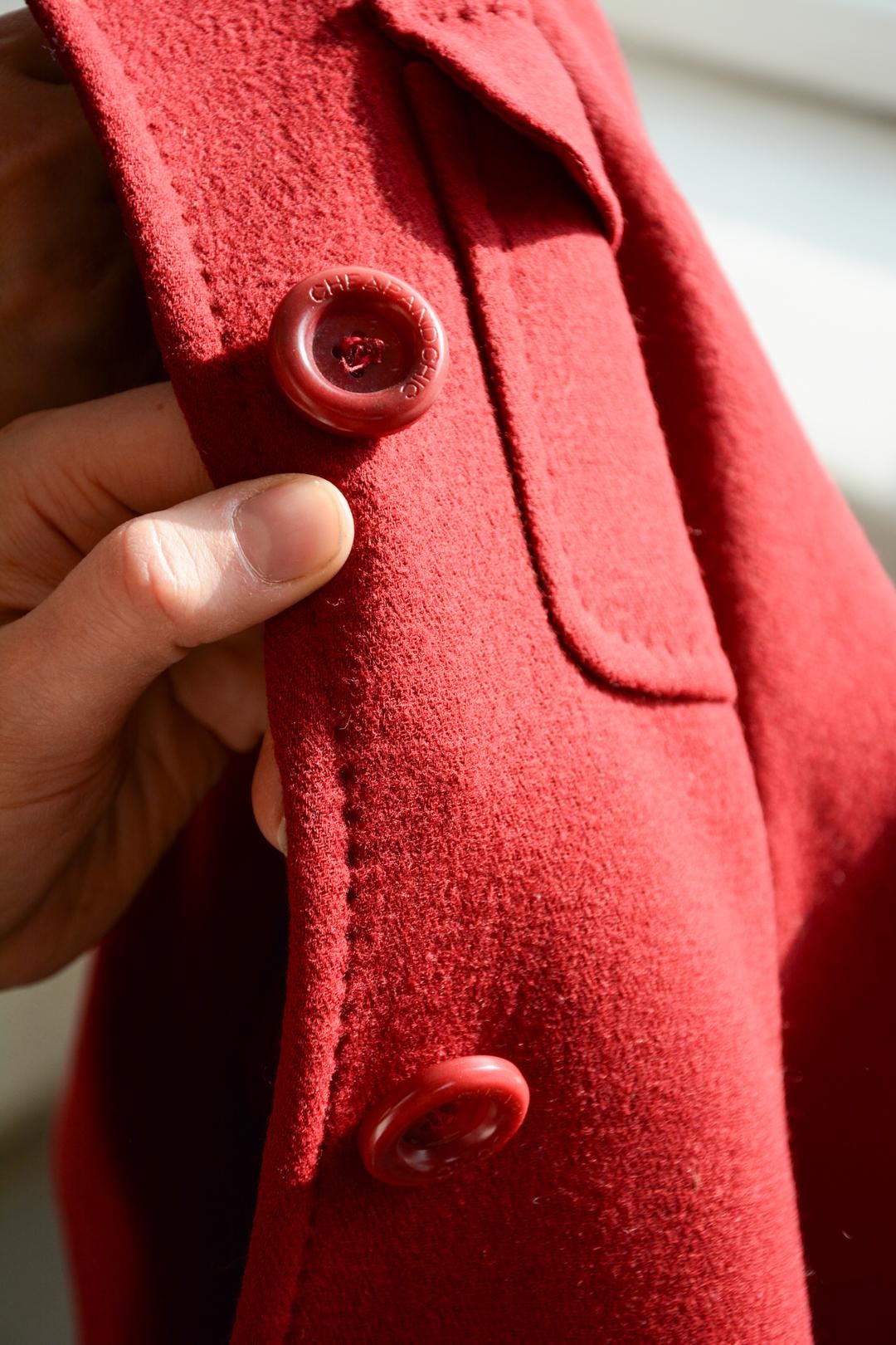 Vintage MOSCHINO CHEAP AND Chick Red Soft Wool Jacket - Etsy Norway