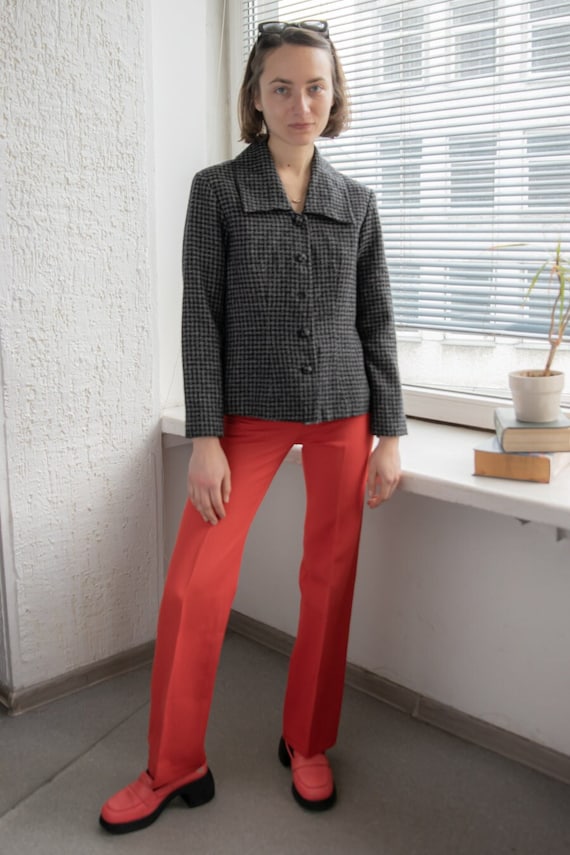 Vintage 80's Black Checked Blazer