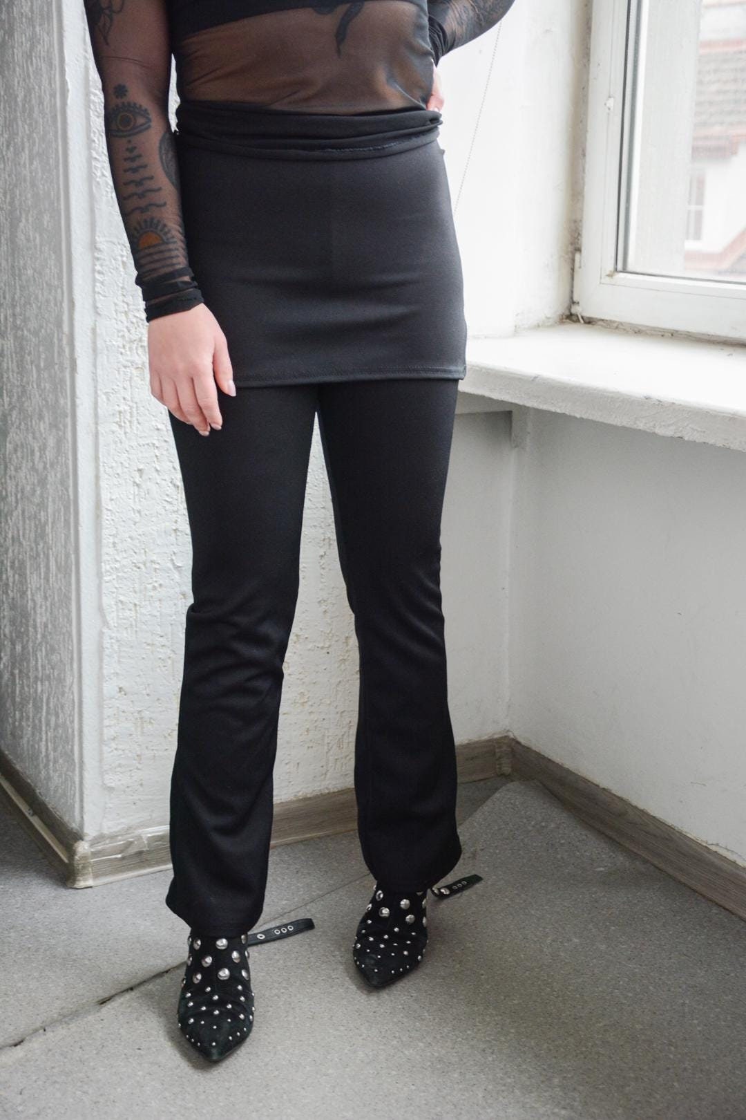 Vintage Y2K Black Trousers & Skirt - Etsy