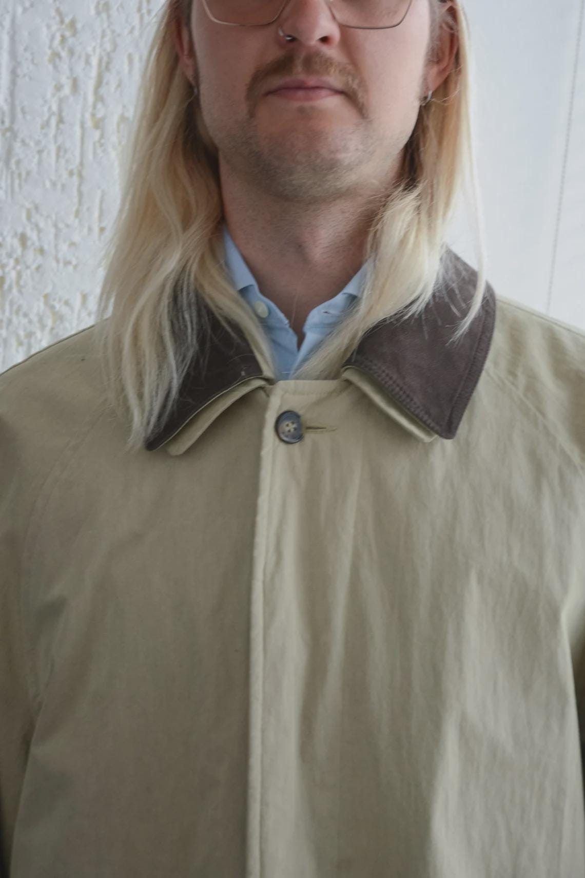 Vintage Classic Beige Trench Style Coat, foto 2 di 4