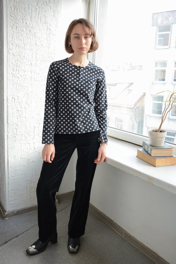 Vintage Black Polka Dot MARIMEKKO Top