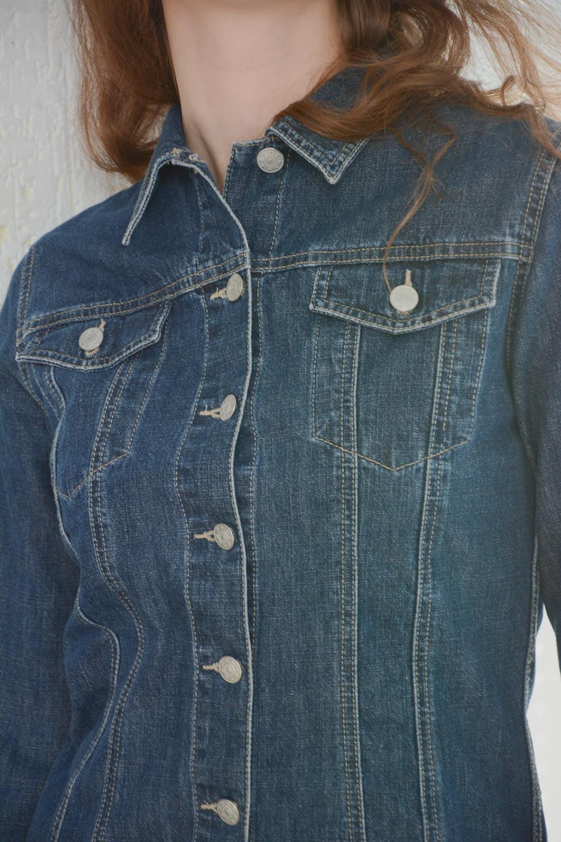 Vintage Blue Denim Jacket, foto 3 di 4