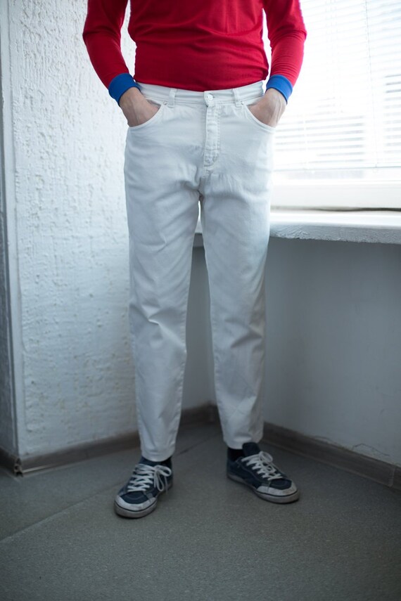 80s white jeans