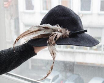 Vintage Bollman Adolfo II Feathered Wool Felt Hat Vintage 60 main image 3