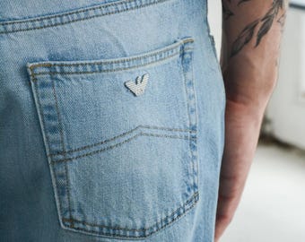 Vintage ARMANI JEANS Y2K Blue Jeans - Etsy