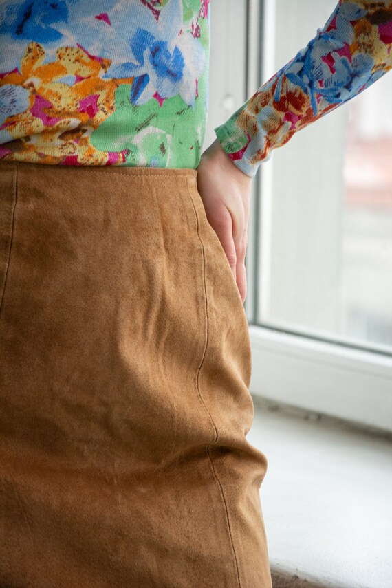 スカート 80s brown native pattern long skirt A long skirt with a brown native pattern, popular in the 1980s.