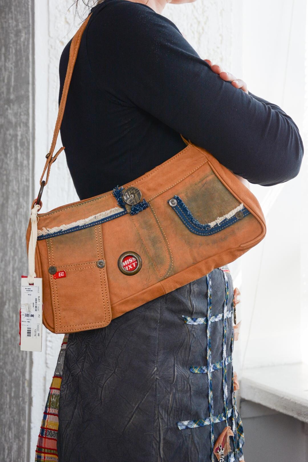 Vintage MISS SIXTY DEADSTOCK Brown Suede Distressed Bag - Etsy