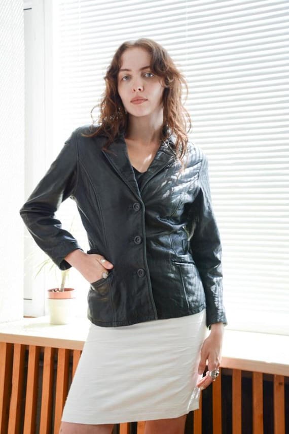 Vintage Black Soft Leather Jacket