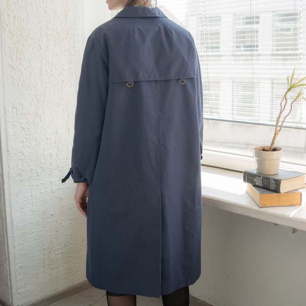 Trench bleu vintage des années 70