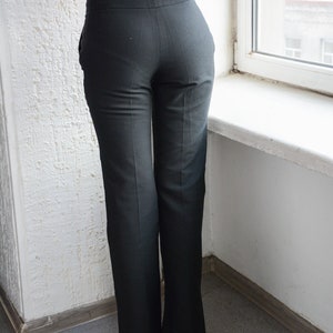 Vintage 80's Black Cotton Trousers image 4