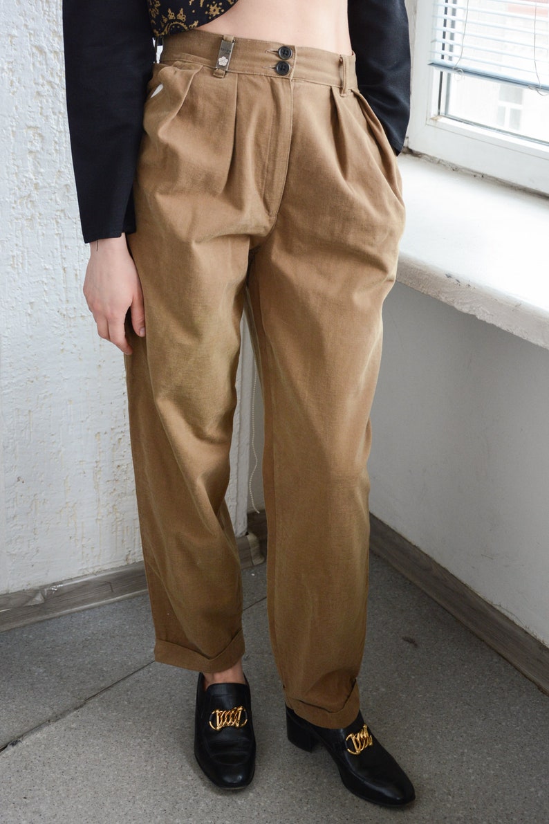 Vintage KENZO Authentic Brown Super Soft Cotton Trousers image 2