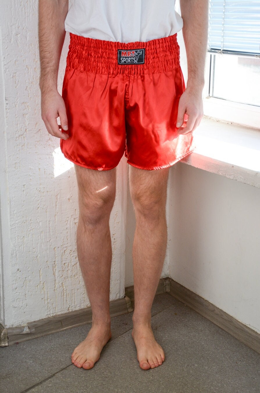 Kith×  Satin Boxing Shorts Kith x Tommy Hilfiger Satin Boxing Shorts - Red, 14