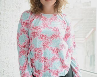 Vintage Multicolour Floral Print Bohemian Cotton Top