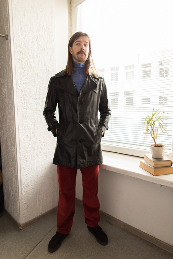 Vintage 70's Black Leather Jacket