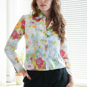 MISS SIXTY LUXURY Multicolour Floral Print Cotton Shirt