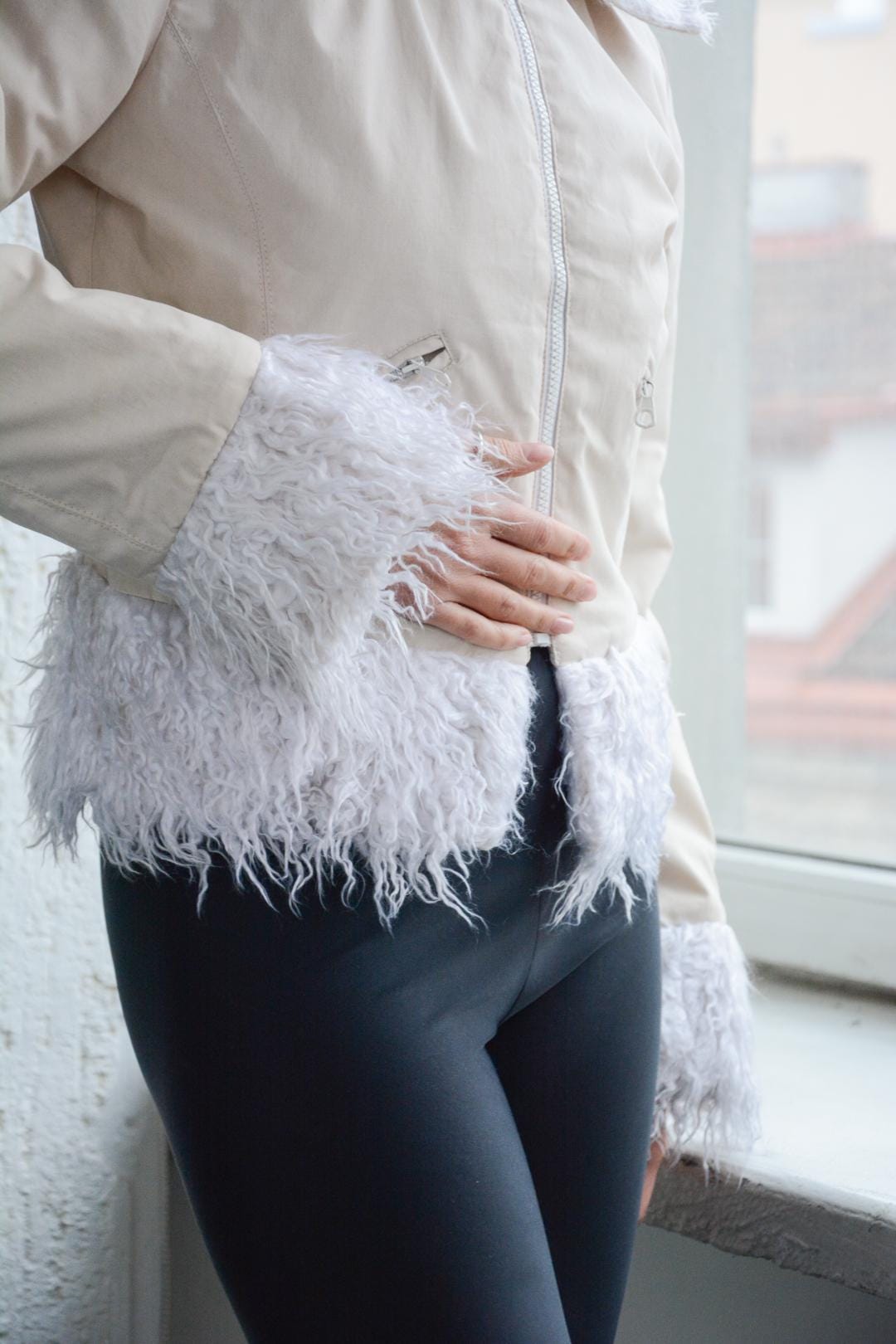 Vintage Authentic Cream Faux Fur Trim DIESEL Jacket - Etsy