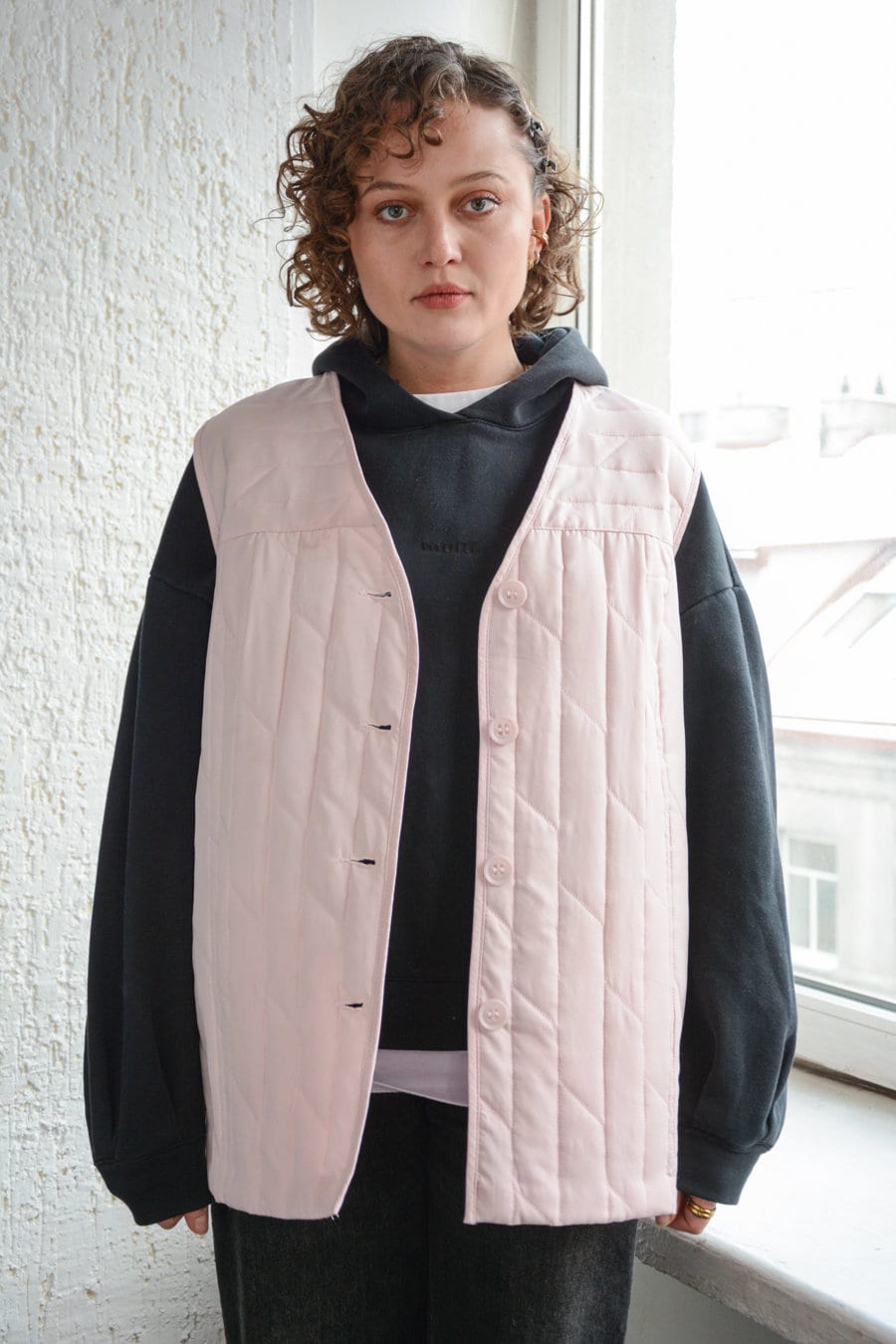 Pale pink woman coat España