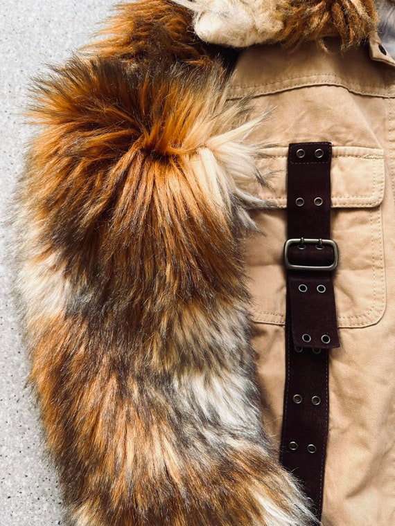 BROWNY STANDARD n2b fur jacket y2k・ギャル Yadavi Brown Vegan Fur Cropped Jacket