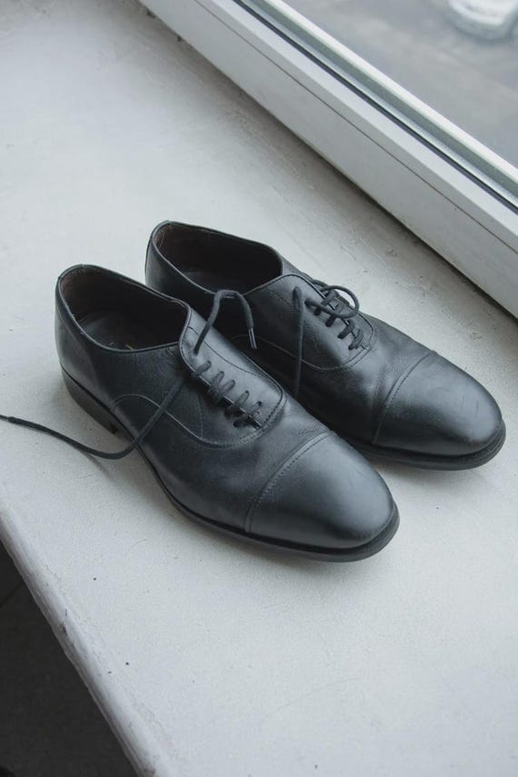 Vintage Black Leather MASSIMO DUTTI Shoes - Etsy
