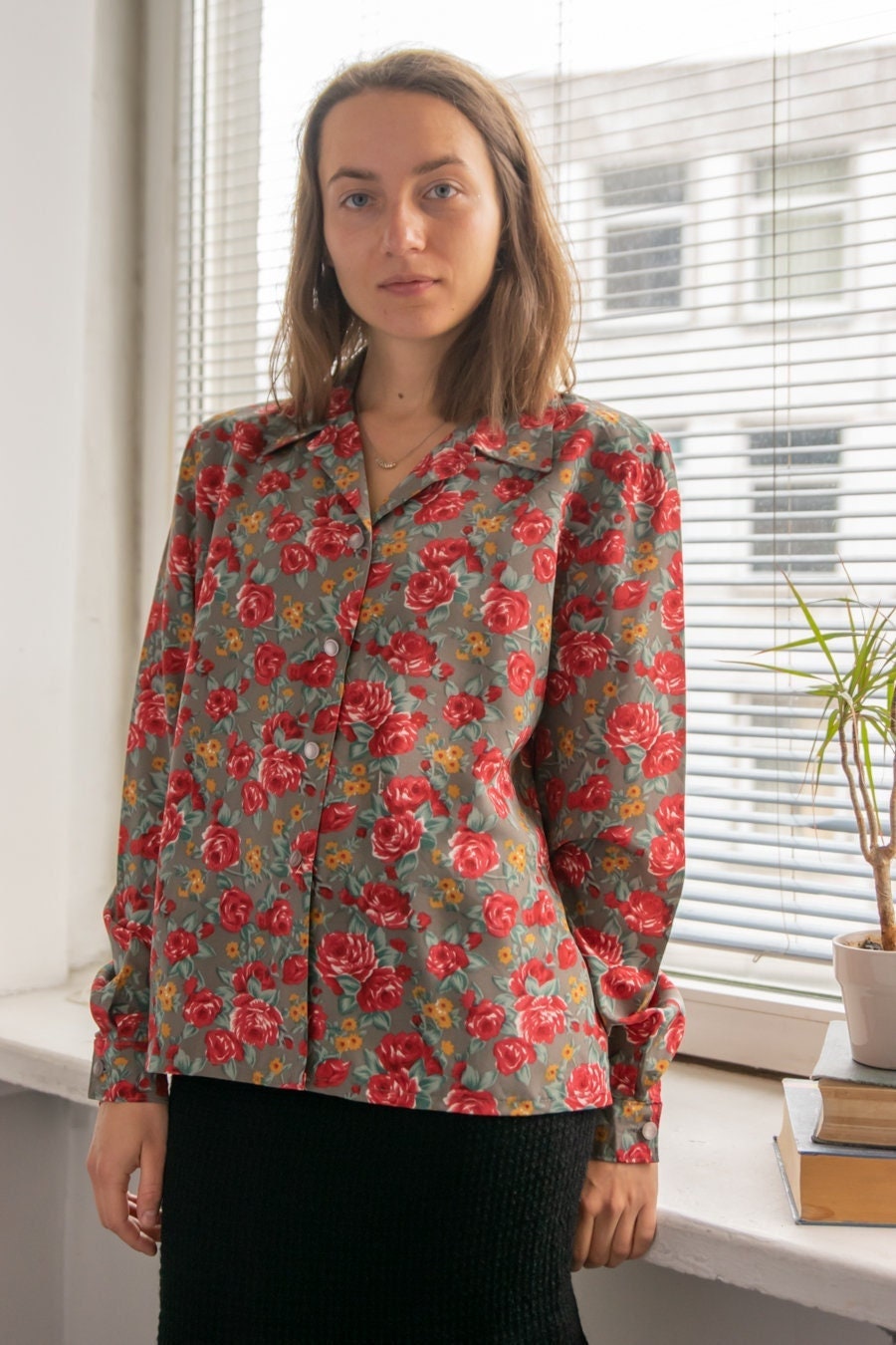 Blouse With Roses - Etsy
