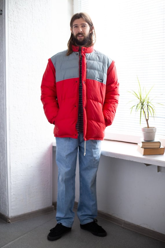 Vintage 80's Red Puffer Padded Winter Jacket