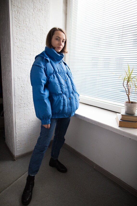 Vintage 80's Blue Puffer Jacket