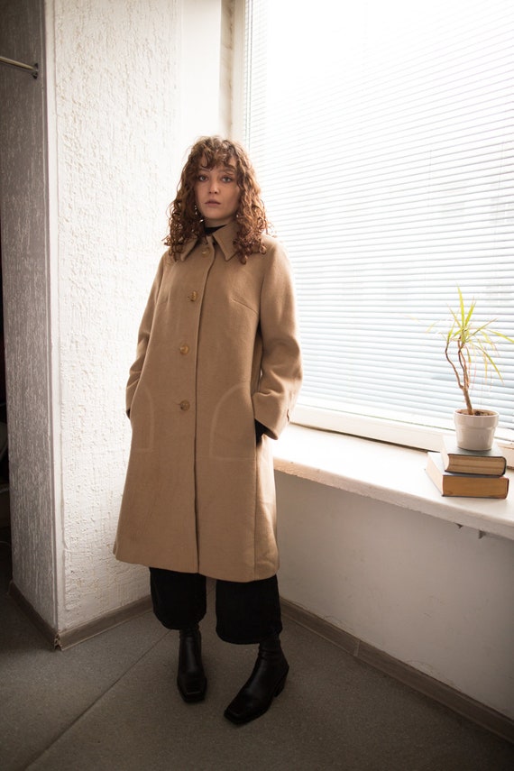 Vintage 70's Camel Wool Winter Coat