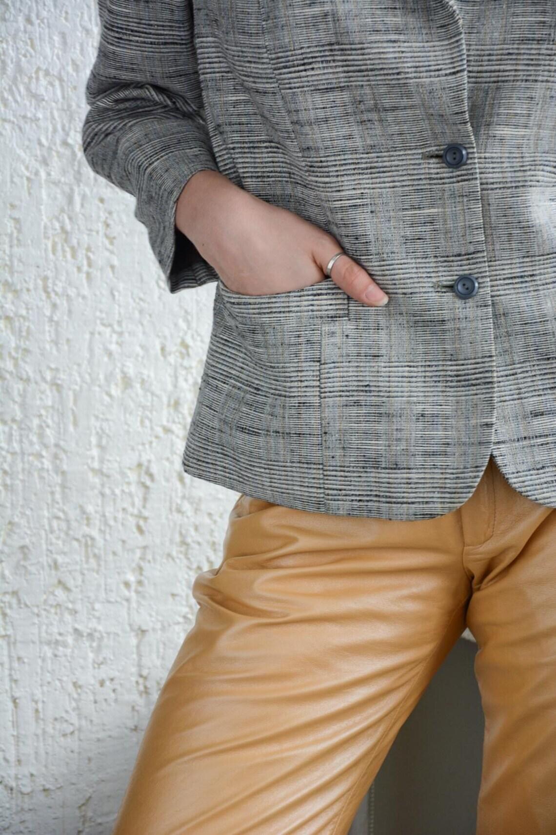 Vintage Grey Patterned Blazer, Foto 4 von 4