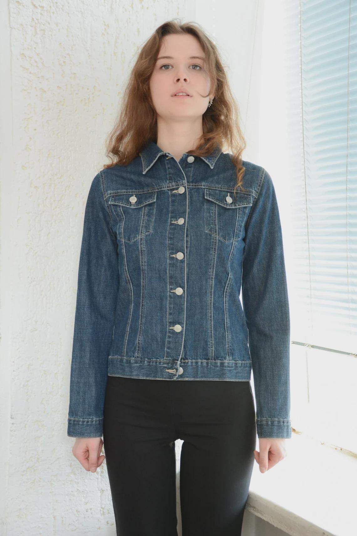 Vintage Blue Denim Jacket, foto 1 di 4