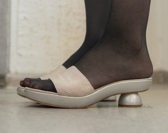 Vintage Y2K ESCADA Shimmering Pink Mules