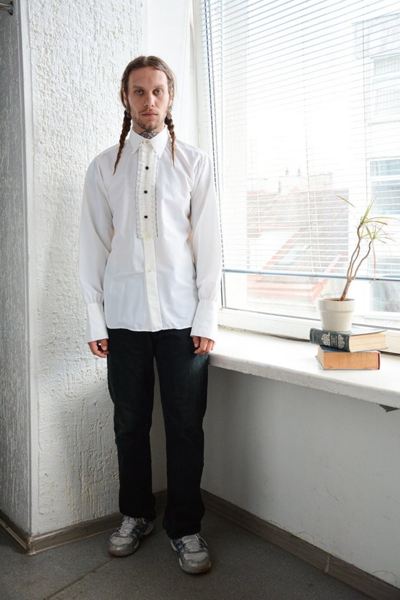 Vintage 70's White Victorian Style Shirt