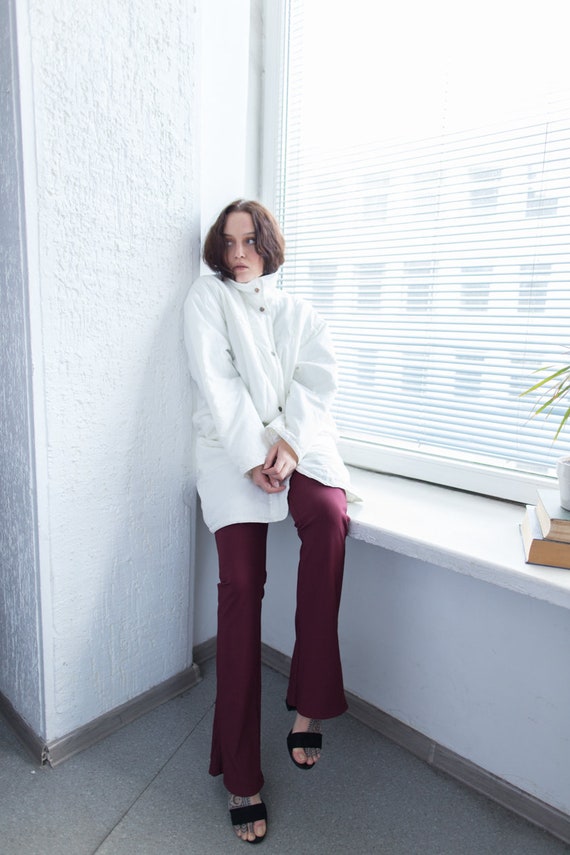 Vintage 80's White Parka Coat