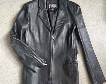 Vintage Soft Leather GIANFRANCO FERRE Jeans Jacket