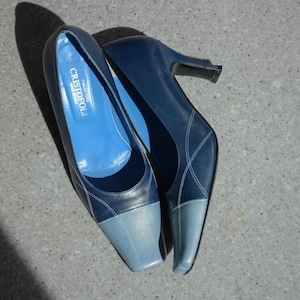 Vintage Blue Shimmering Heels