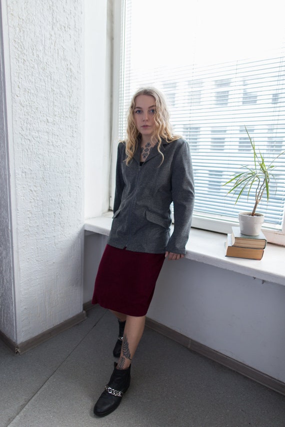 Vintage 80's Grey Minimalist Jacket