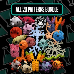 All Biology Patterns Bundle - 20x Crochet Patterns