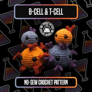 B-cell und T-cell - No-Sew Häkelanleitung