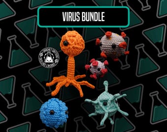 Paquete Virus - 4 patrones de ganchillo