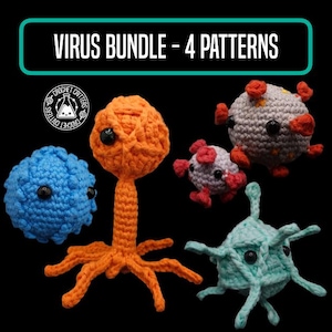 Lot virus - 4 modèles de crochet