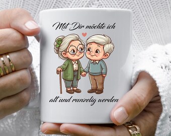 coffee mug, coffee cup, love, partner, growing old